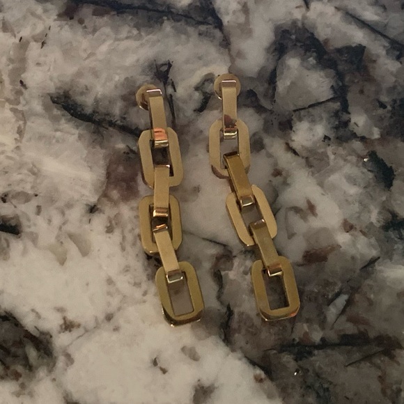 Eddie Borgo 12k Gold Vermeil Chain Link Earrings - Picture 10 of 10